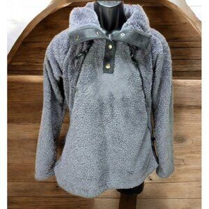 Kühl Womens Gray Sherpa Fleece Flight Jacket Small